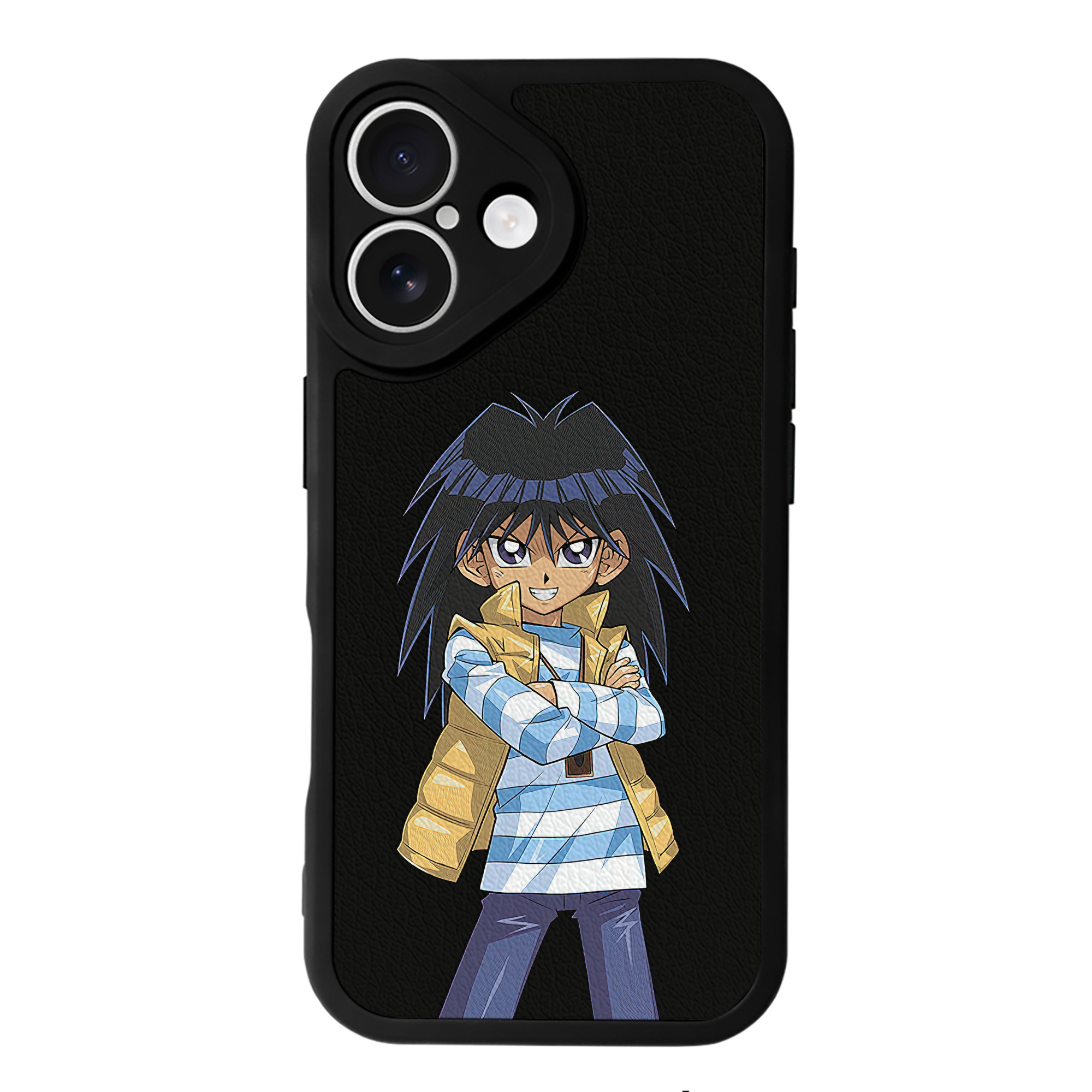（画像用） 遊☆戯☆王 Yu-Gi-Oh! 【iPhone 16シリーズ対応】シリコンスマホケース（レザー調） 材質：シリコン